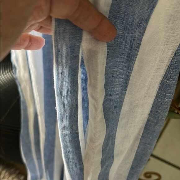 Ashley Stewart Striped Blue and White Jumpsuit sleeveless  size 18 - Picture 7 of 8